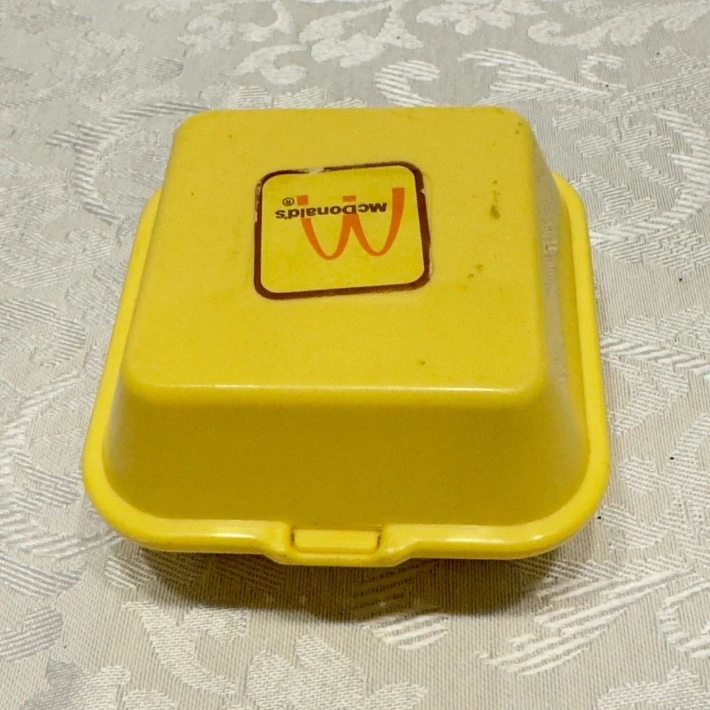 Vintage McDonald's Cheeseburger Dinosaur Transforming Toy Figure Clamshell Box